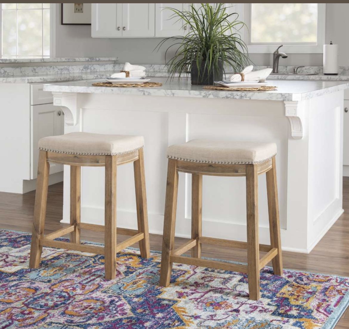 Natural Acacia Counter Stools By Linon
