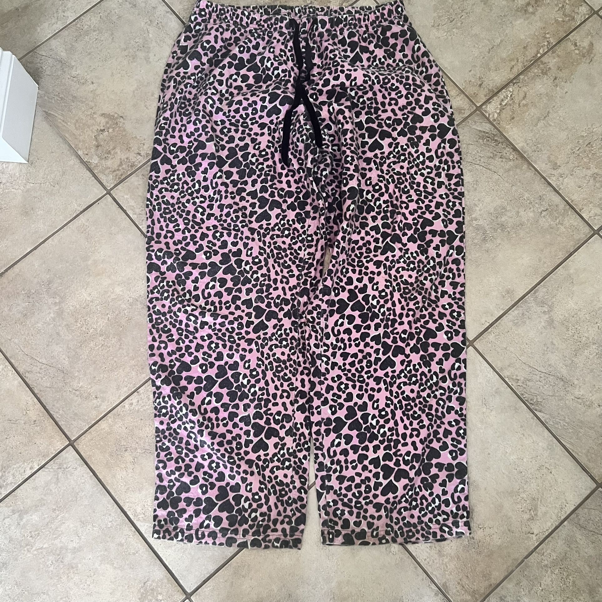 Women’s Joe boxer pink cheetah 100% cotton pajama pants. Size large