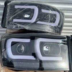 06-08 Dodge Ram LED DRL Projector Headlights Luces Calaveras Micas Faros Focos Faroles Headlamps 