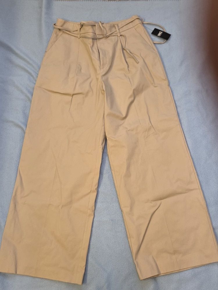 I.N.C Beige Pants Wide Leg Size 12