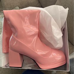 Jedkarar Pink Leather Boots 