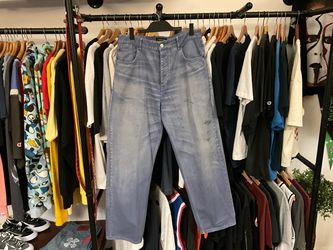 Balenciaga Loose Fit Workwear Purple Washed Jeans Size M