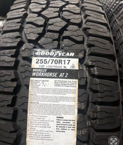 255/70R17 Goodyear workhorses AT2