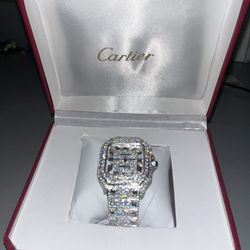 Moissanite bussdown watch
