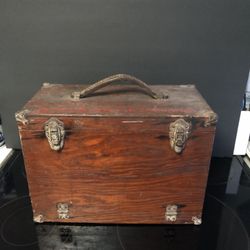 Vintage Wood Fishing Tackle Box