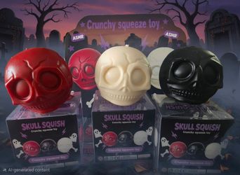 Skull Squish Crunchy Squeeze Toy