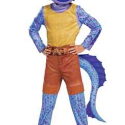 NEW - Kids Luca Costume Alberto Fish Monster Boys Cosplay Bodysuit Jumpsuit Mask Toddler Halloween Costume 4 - 6  Disney