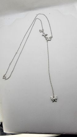 Brand New Sterling Silver 925 Multi Butterflies Necklace 