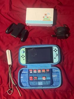 Nintendo Switch Console Bundle w/ Dock - Animal Crossing Special Edition comes with games