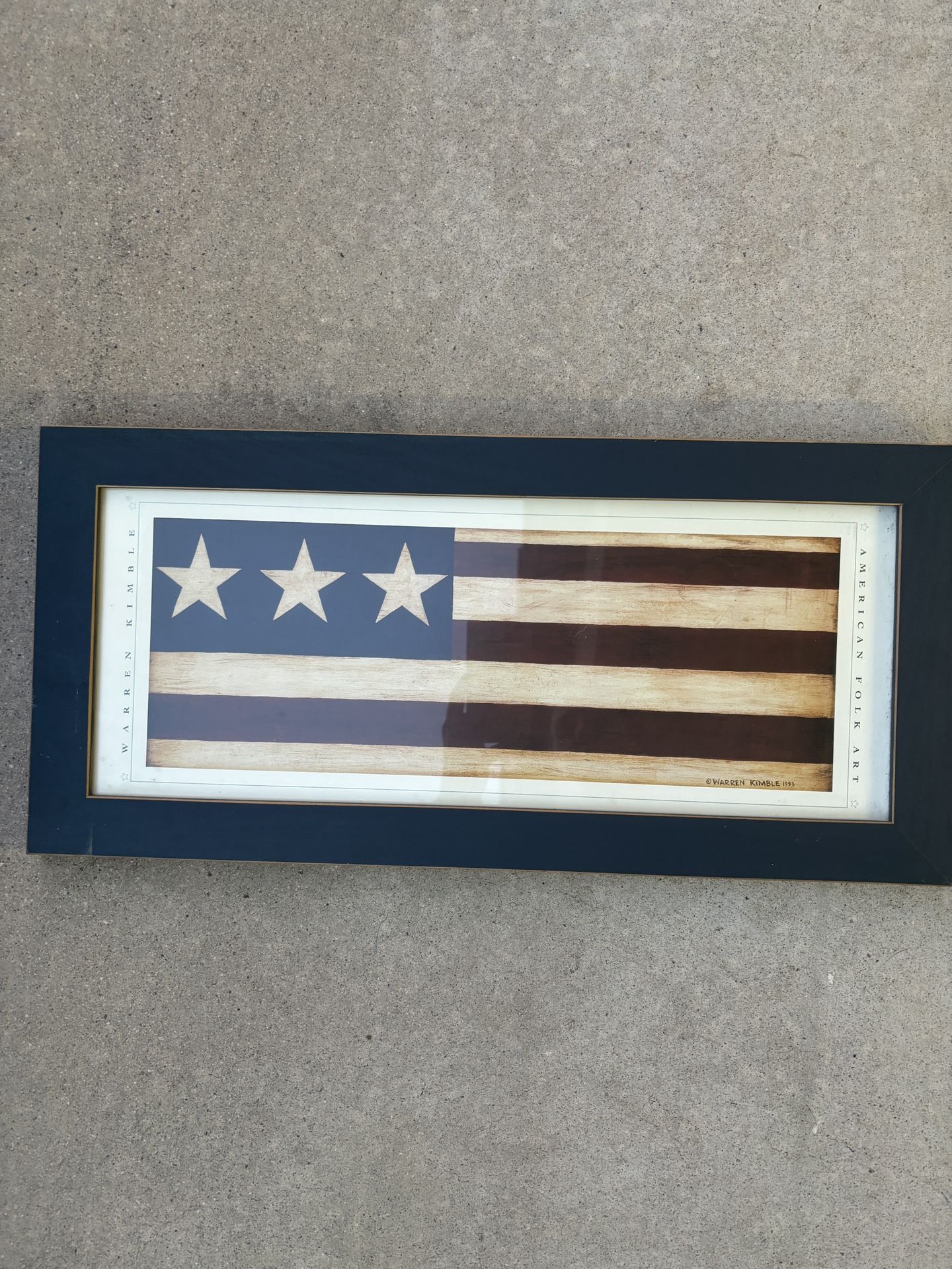 Warren Kimble Folk Art American Flag