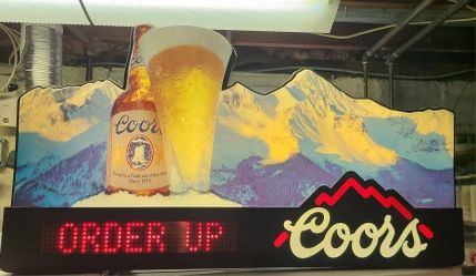Vintage 1990 Coors Beer Lighted Message Scroll Motion Sign Video In Description