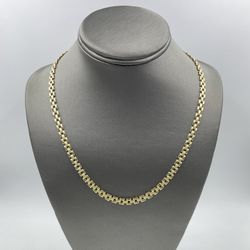 10KT YELLOW GOLD 20” ROLEX LINK CHAIN 5.00MM 11.6GR