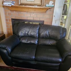 Leather Couch With Two Loveset,  Two Coffee tibial 