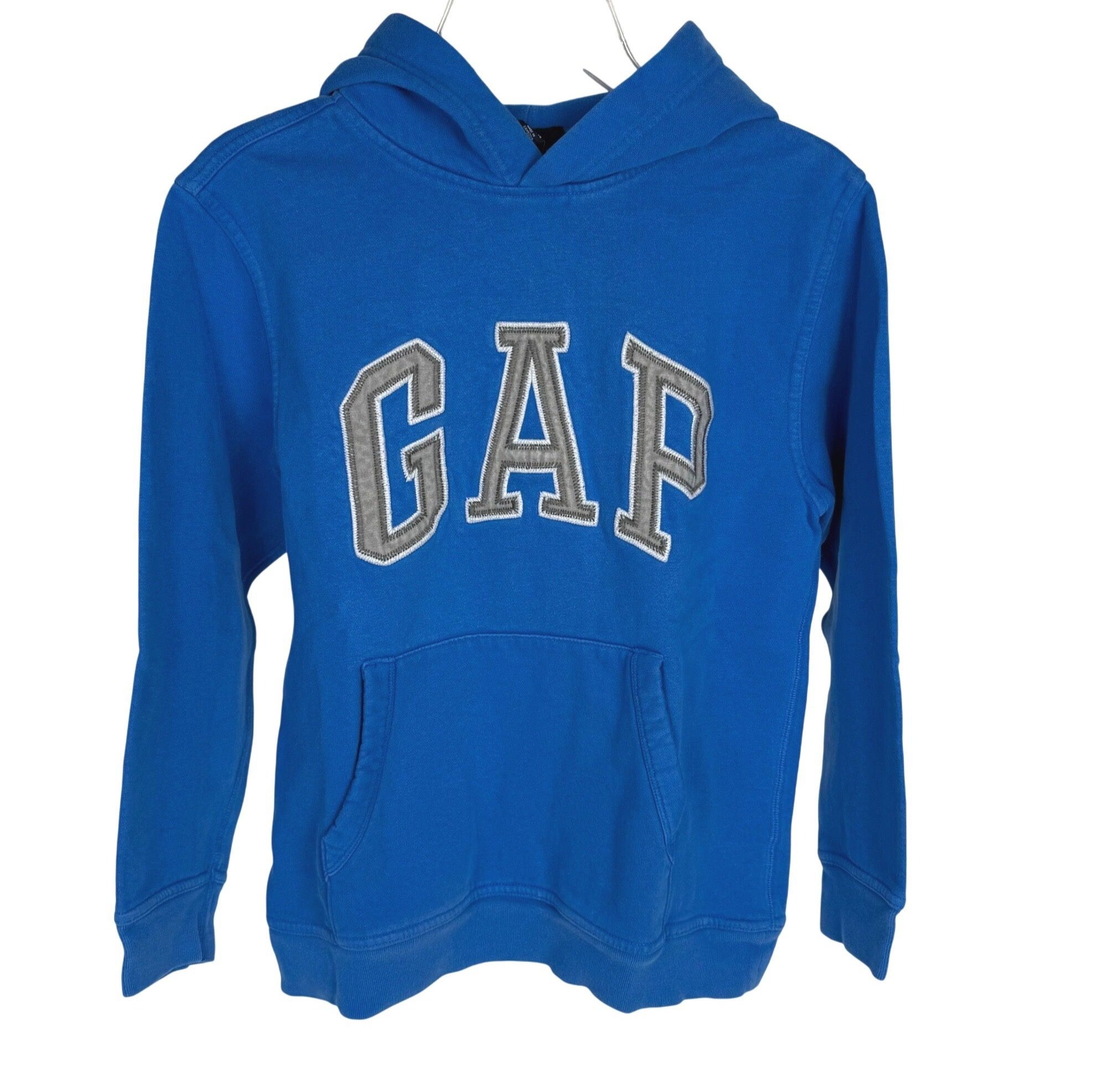GapKids Pullover Hoodie Embroidered Logo Sweatshirt Blue Cotton Size XL