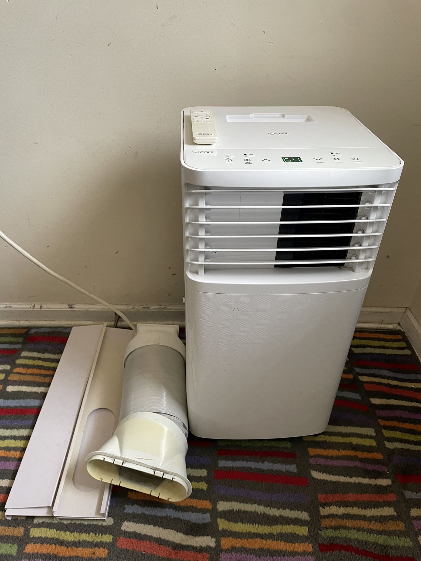 Commercial Cool 8,000 BTU Portable Air Conditioner with Remote Control and Window Slider Kit