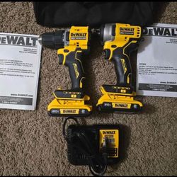 Dewalt 20v Impact N Drill N 2 Batteries N Charger Bag 