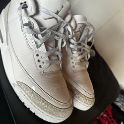 Jordan 3s White/silver Size 12 $150