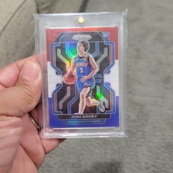 Josh Giddey Rookie Red,white, Blue Silver Prizm Basketball Card
