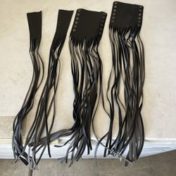 Leather Motor Cycle Handle Bar Tassel 