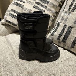 Kids Black Snow Boots Size 13c 