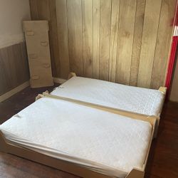 Two Montessori Floor Bed Frame for Kids