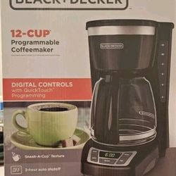 Black+Decker CM1160B 12-Cup Programmable Coffee Maker, Black/Stainless Steel  ba