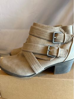Womens Rampage Juliet Taupe Ankle Boot, Bootie Sz 9.5