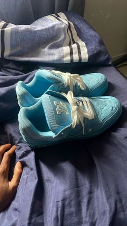 Louis Vuitton Trainer Blue Embossed Monogram