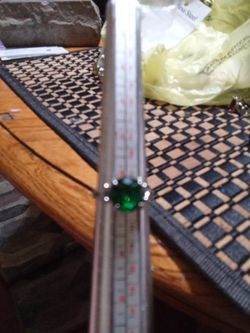 Size 6 Costume Jewelry Green Stone Ring