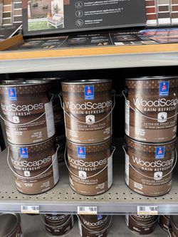 10 gallons/ FENCE & Woodsiding/ Exterior Sherwin Williams Woodscape/ Brown- semi -solid! NEW / Worth $900
