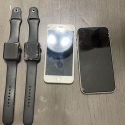 2 Apple Watches And 2 Apple iPhones 