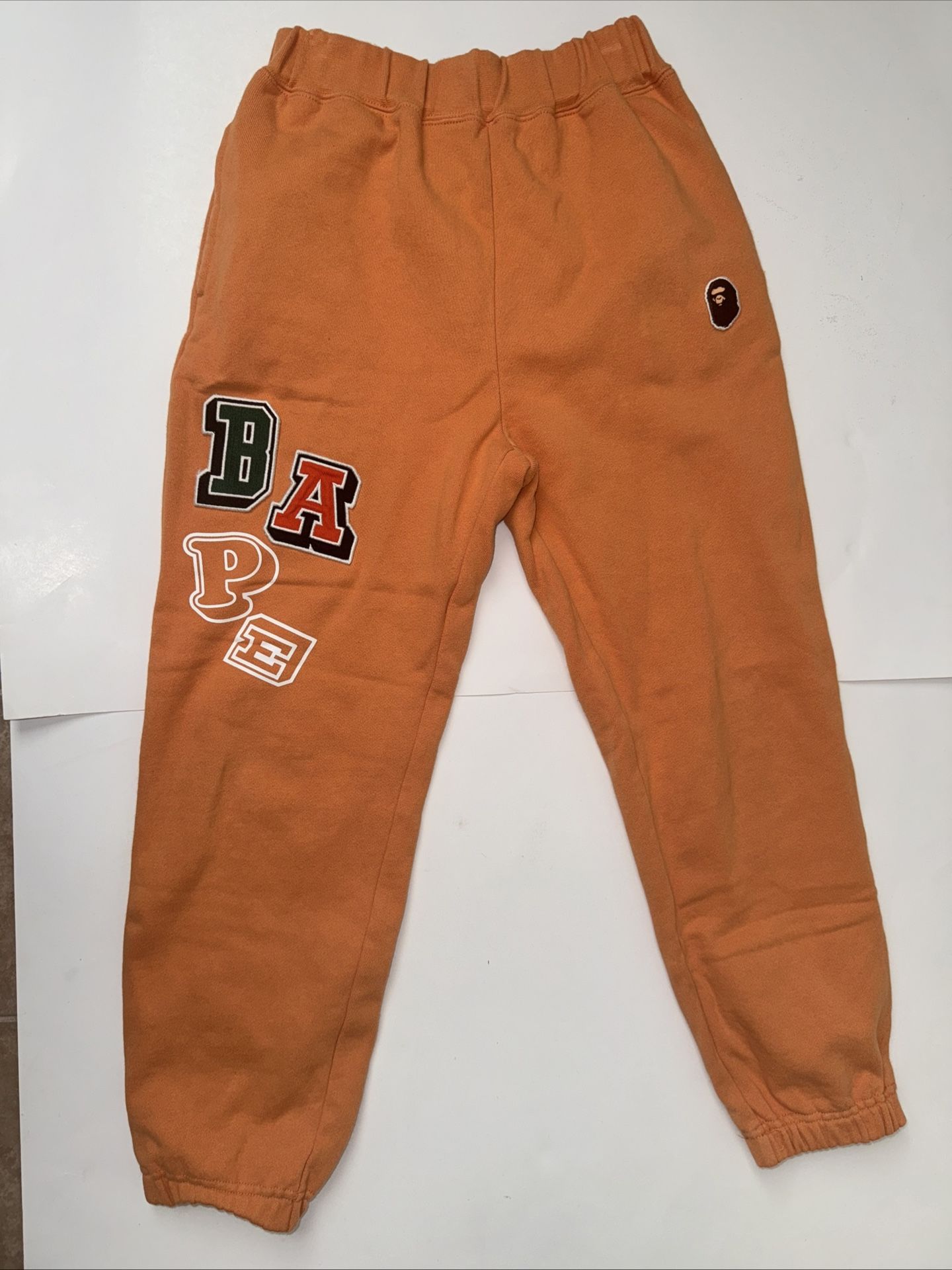 Bape Orange Joggers Size Medium 10/13
