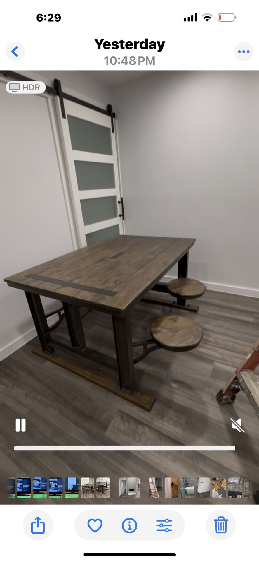 Swing Out Stool Table