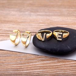 Gold Plated Initial Ring