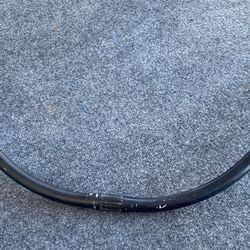 Used black E bike handlebars, curved aluminum bars