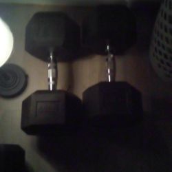 Pair Of 60 Lb Dumbbells 