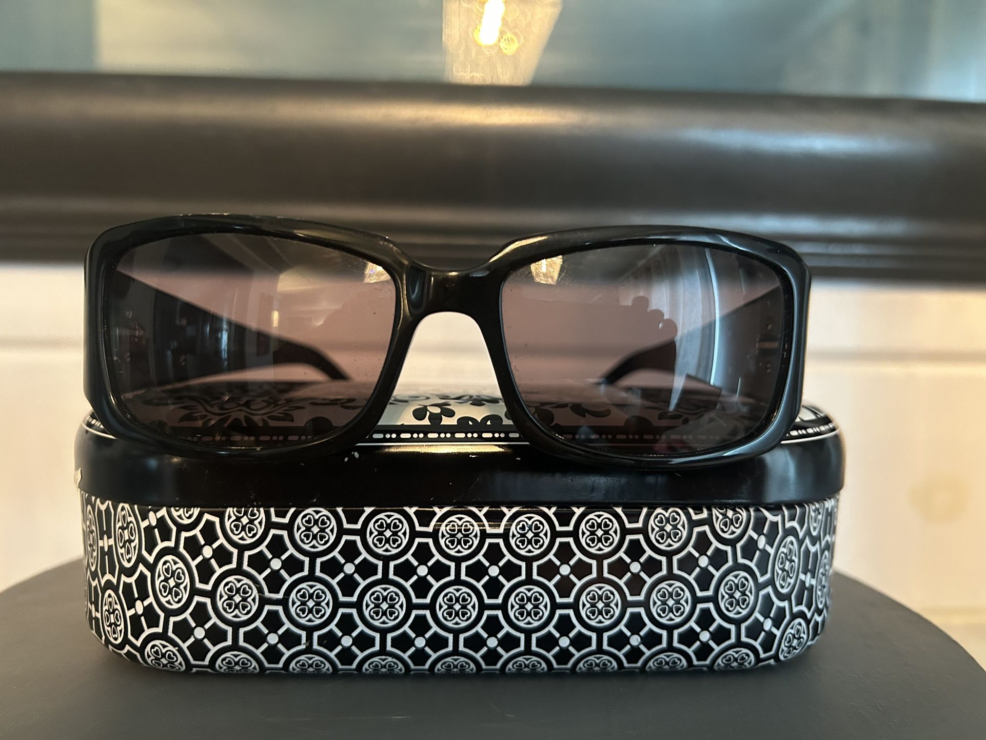 Brighton Silver Brocade Sunglasses With Case