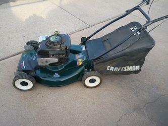 Craftsman gold self-propelled rear bag mulch gas lawn mower works good good shape 75th Ave Indian School serious buyers only please