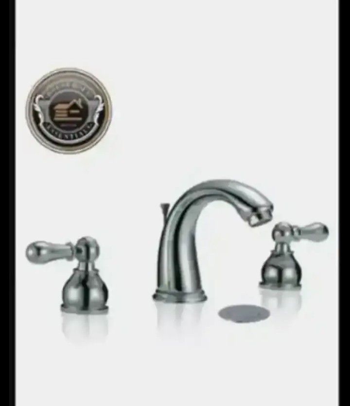 8" Chrome Widespread Bathroom Faucet with Drain..... CHECK OUT MY PAGE FOR MORE ITEMS