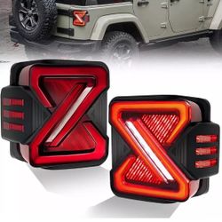  2007-2018 Jeep Wrangler JK LED Rear Tail Lights Brake  Lamps