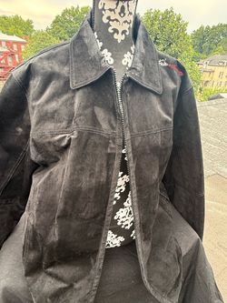 Jacket-men’s-FUBU circa 92 black suede jacket