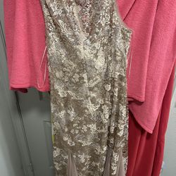 Black And Beige Sequin Dresses 