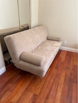 Futon suede convertible couch