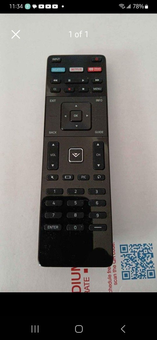 OEM Vizio Remote XRT122 with Xumo Button for Flatscreen
