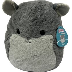Squishmallow 12" Miper Mouse FuzzAMallow Soft Gray Fuzzy Pet Plush Chinchilla