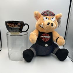 Harley Davidson Coffee Mug And Plush Teddy Bear