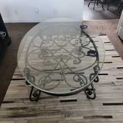 center table and side table glass and metal