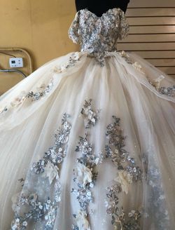 Elegant Floral Quinceañera Dress + Accessories
