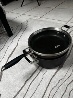 Calphalon Select Nonstick Pan and Pot Stackable set 3 piece with 1 lid
