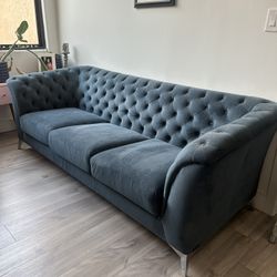 Blue Velvet Couch 
